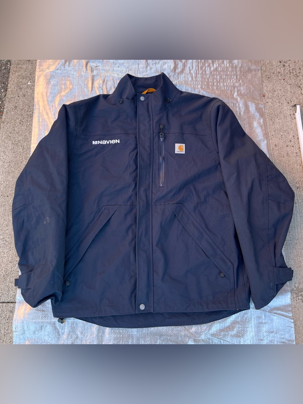 Carhartt mens Storm Defender Loose Fit Heavyweight Jacket sz medium navy